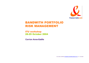 BANDWITH PORTFOLIO RISK MANAGEMENT ITU workshop 28-29 October 2004