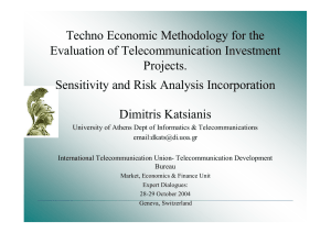 Techno Economic Methodology for the Evaluation of Telecommunication Investment Projects.