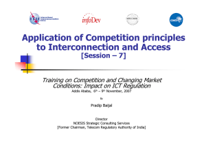 Application of Competition principles to Interconnection and Access [Session – 7]