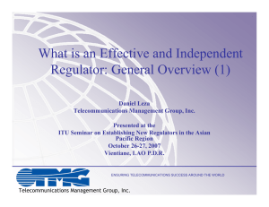 What is an Effective and Independent Regulator: General Overview (1)