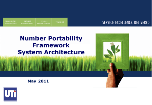 Number Portability Framework System Architecture