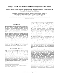 Using a Sketch Pad Interface for Interacting with a Robot...