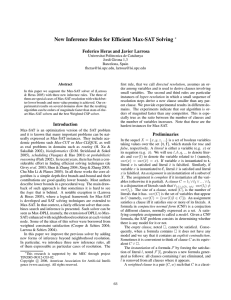 New Inference Rules for Efficient Max-SAT Solving