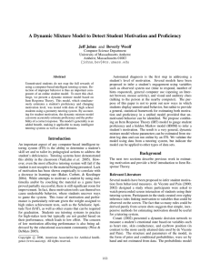 A Dynamic Mixture Model to Detect Student Motivation and Proficiency