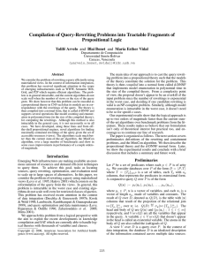 Compilation of Query-Rewriting Problems into Tractable Fragments of Propositional Logic Yolif´e Arvelo