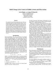 Belief Change in the Context of Fallible Actions and Observations