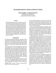 Reconciling Situation Calculus and Fluent Calculus Stephan Schiffel and Michael Thielscher