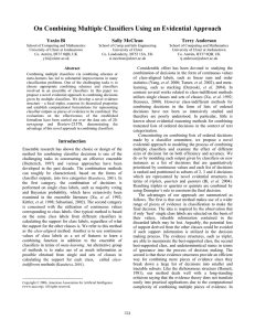 On Combining Multiple Classifiers Using an Evidential Approach  Yaxin Bi Sally McClean