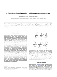 A formal total synthesis of (G)-9-isocyanoneopupukeanane A. Srikrishna* and G. Satyanarayana