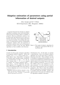 Adaptive estimation of parameters using partial information of desired outputs