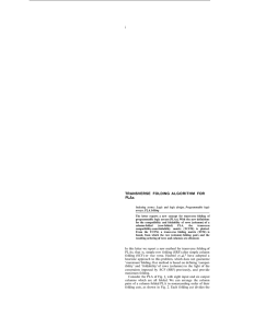 TRANSVERSE  FOLDING  ALGORITHM  FOR P LAs i