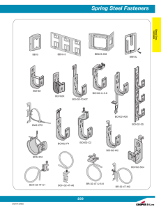 Spring Steel Fasteners