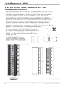 Cable Management - RCM+™ Double Sided Dual Density Style