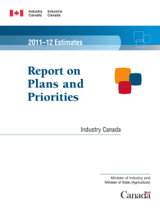 Report on Plans and Priorities 2011–12 Estimates