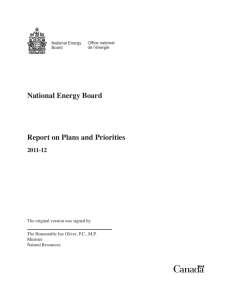 National Energy Board Report on Plans and Priorities 2011-12