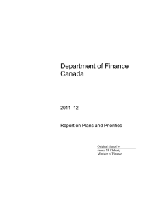 Department of Finance Canada 2011–12