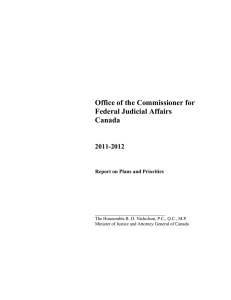 Office of the Commissioner for Federal Judicial Affairs Canada