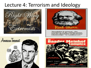 Lecture 4: Terrorism and Ideology