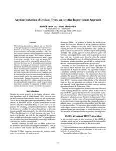 Anytime Induction of Decision Trees: an Iterative Improvement Approach