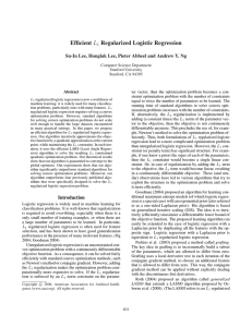 L Regularized Logistic Regression