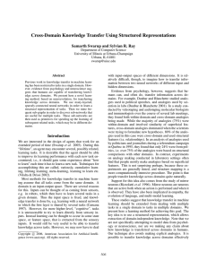 Cross-Domain Knowledge Transfer Using Structured Representations
