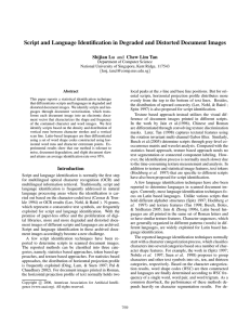 Script and Language Identification in Degraded and Distorted Document Images