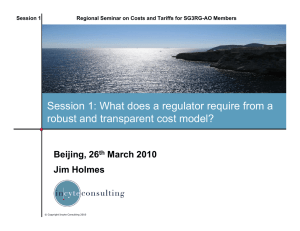 Session 1: What does a regulator require from a Beijing, 26