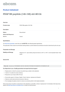 PDGF BB peptide (145-158) ab140136 Product datasheet Overview Product name