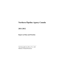 Northern Pipeline Agency Canada 2011-2012 Report on Plans and Priorities