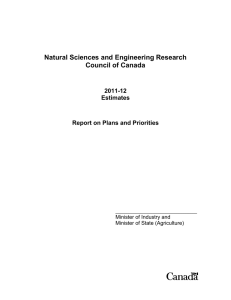 Natural Sciences and Engineering Research Council of Canada 2011-12