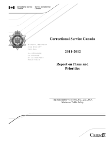 Correctional Service Canada 2011-2012 Report on Plans and