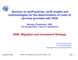 Seminar on tariff policies, tariff models and services provided with NGN
