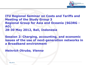 ITU Regional Seminar on Costs and Tariffs and