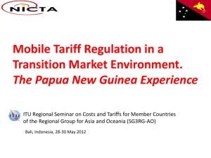 Mobile Tariff Regulation in a Transition Market Environment.