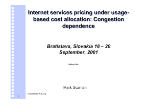Internet services pricing under usage- based cost allocation: Congestion dependence