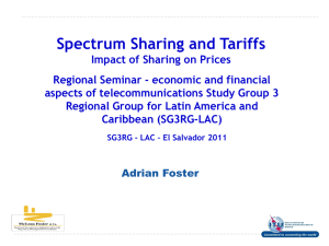 Spectrum Sharing and Tariffs