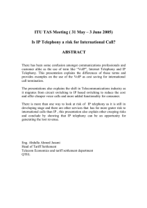 ITU TAS Meeting ( 31 May – 3 June 2005)  ABSTRACT