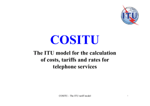 COSITU The ITU model for the calculation telephone services