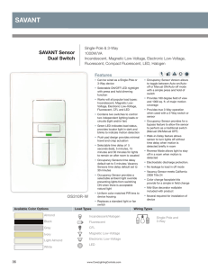 SAVANT SAVANT Sensor Dual Switch