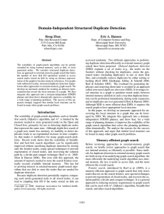 Domain-Independent Structured Duplicate Detection Rong Zhou Eric A. Hansen