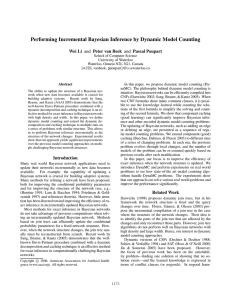 Performing Incremental Bayesian Inference by Dynamic Model Counting Wei Li