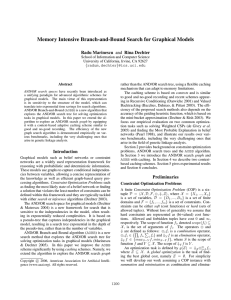 Memory Intensive Branch-and-Bound Search for Graphical Models Radu Marinescu