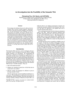An Investigation into the Feasibility of the Semantic Web