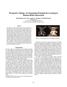 Perspective Taking: An Organizing Principle for Learning in Human-Robot Interaction