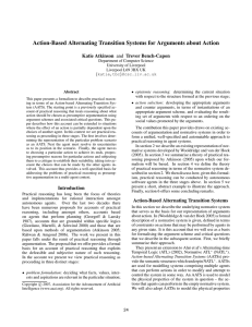 Action-Based Alternating Transition Systems for Arguments about Action