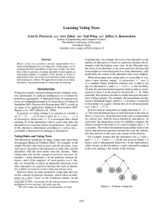Learning Voting Trees Ariel D. Procaccia