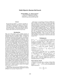 Multi-Objective Russian Doll Search Emma Rollon and Javier Larrosa