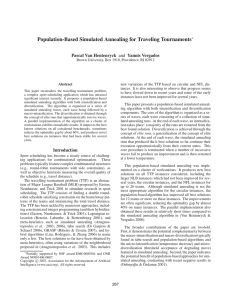Population-Based Simulated Annealing for Traveling Tournaments