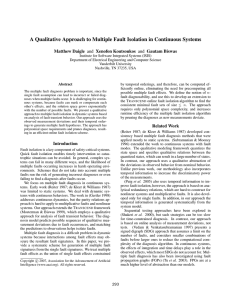 A Qualitative Approach to Multiple Fault Isolation in Continuous Systems