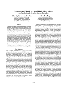Learning Causal Models for Noisy Biological Data Mining: Ghim-Eng Yap Hwee-Hwa Pang